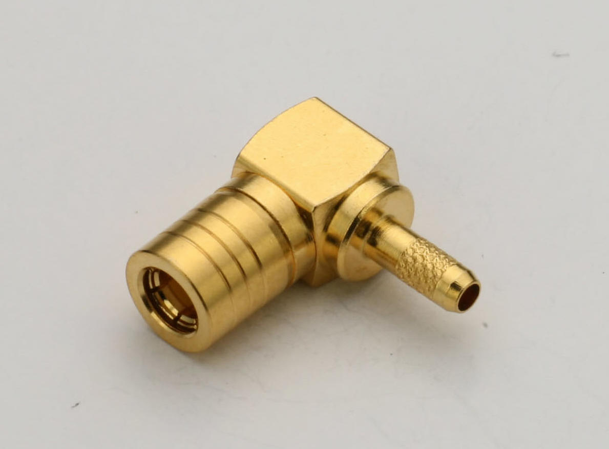 SMB Right Angle Plug for RG178