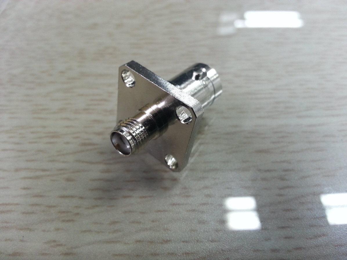 SMA Jack to BNC Jack 4 Hole Adapter